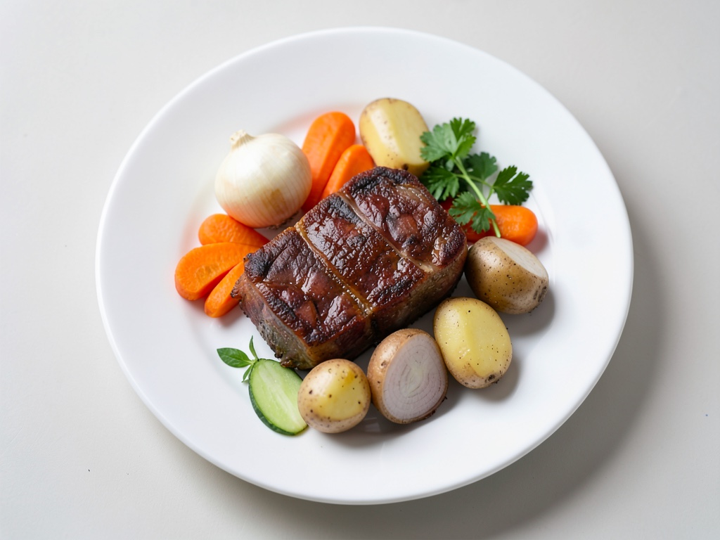 Lingua con verdure e patate