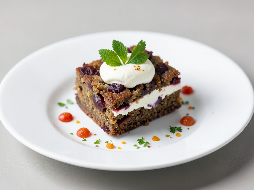 Torta croccante alle prugne con crema di quark