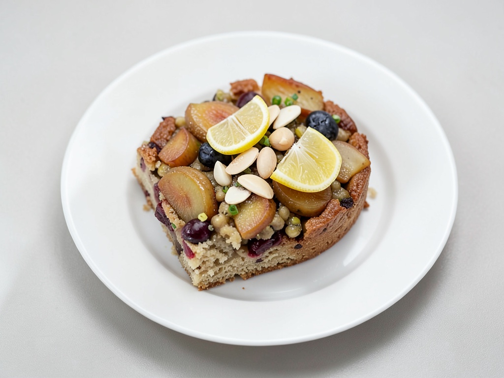 Zwetschgen-Reis-Kuchen mit Mandeln