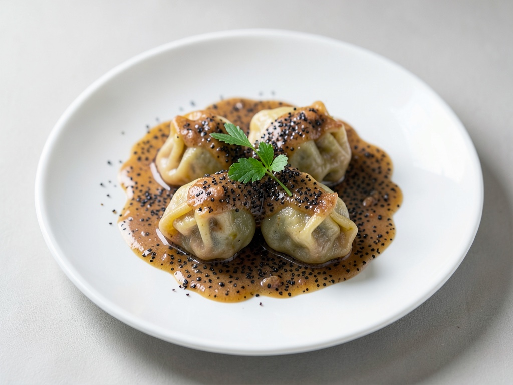 Zwetschgenklöße mit Mohnsauce