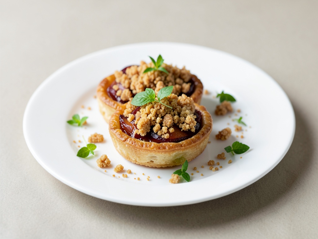 Tartelettes croustillantes aux prunes avec miettes