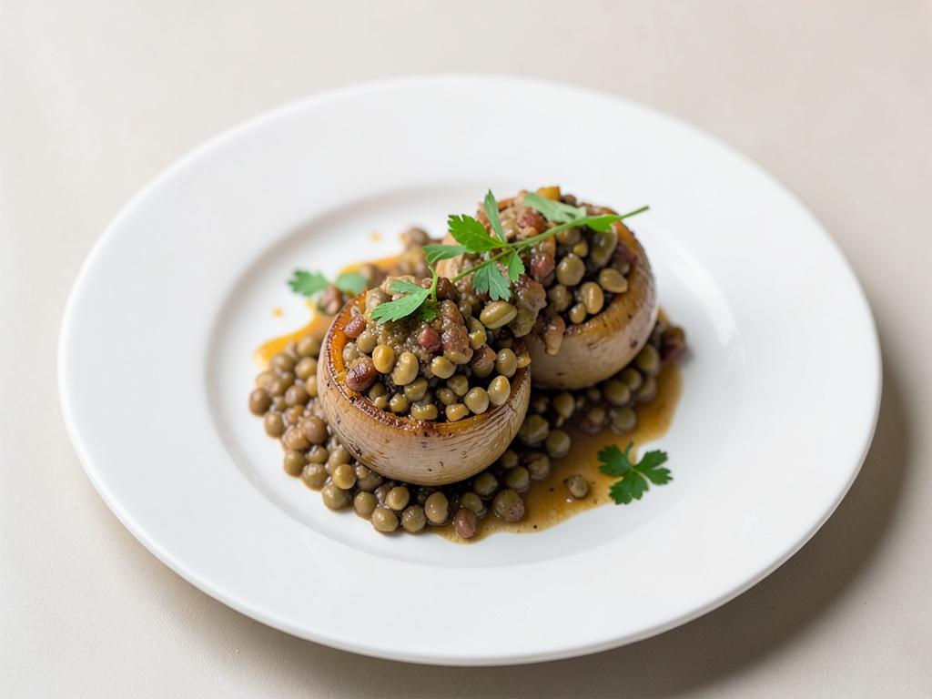 Cipolle ripiene con lenticchie