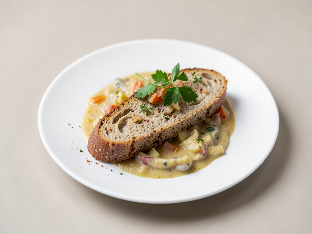 Zuppa di cipolle croccante al pane integrale
