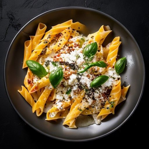 Penne all'Arrabbiata mit geräuchertem Paprika und Ziegenkäse