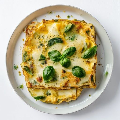 Eckige Zucchinilasagne mit Pecorino