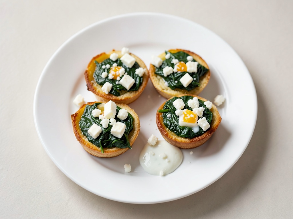 Eier-Muffins mit Spinat und Feta