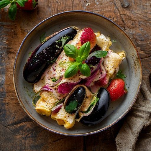 Erdbeer-Ricotta-Cannelloni mit Basilikum
