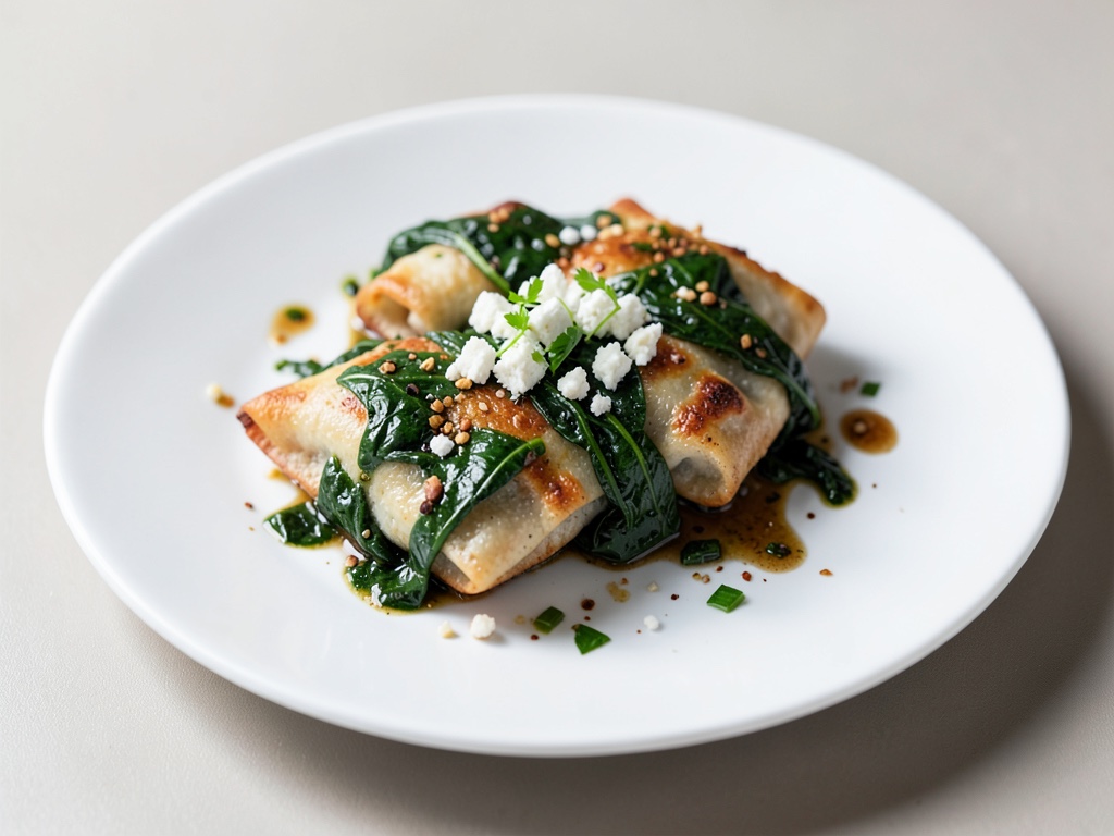 Ofen-Taschen mit Spinat und Feta