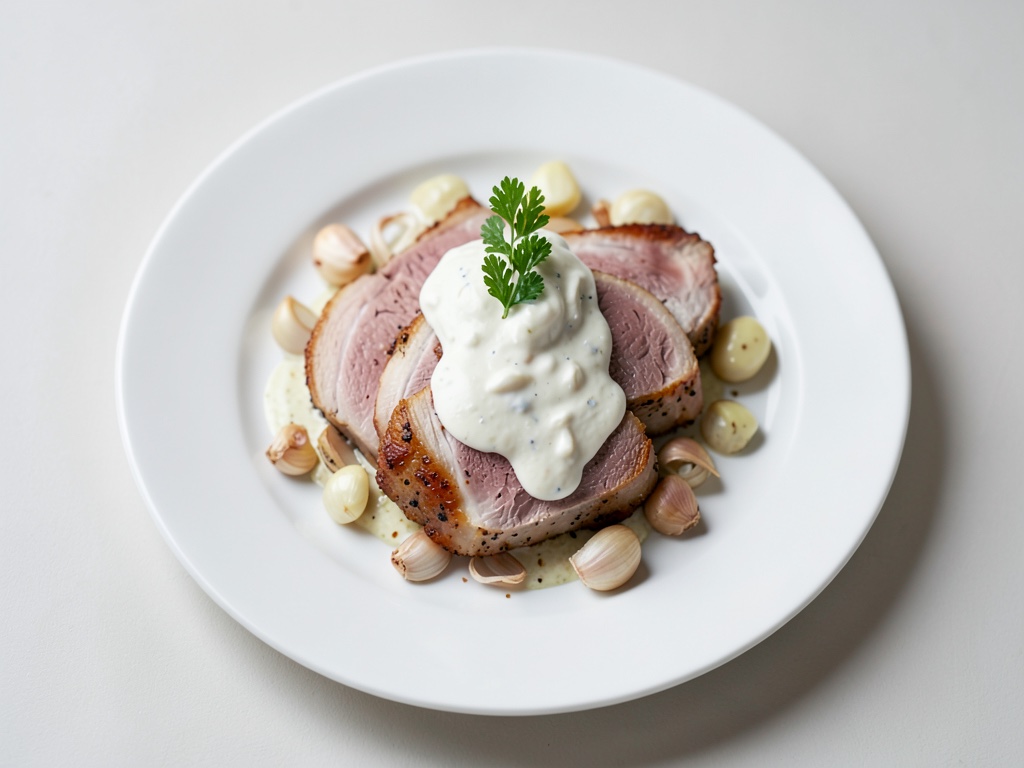 Entenbrust mit Sauerrahmsauce