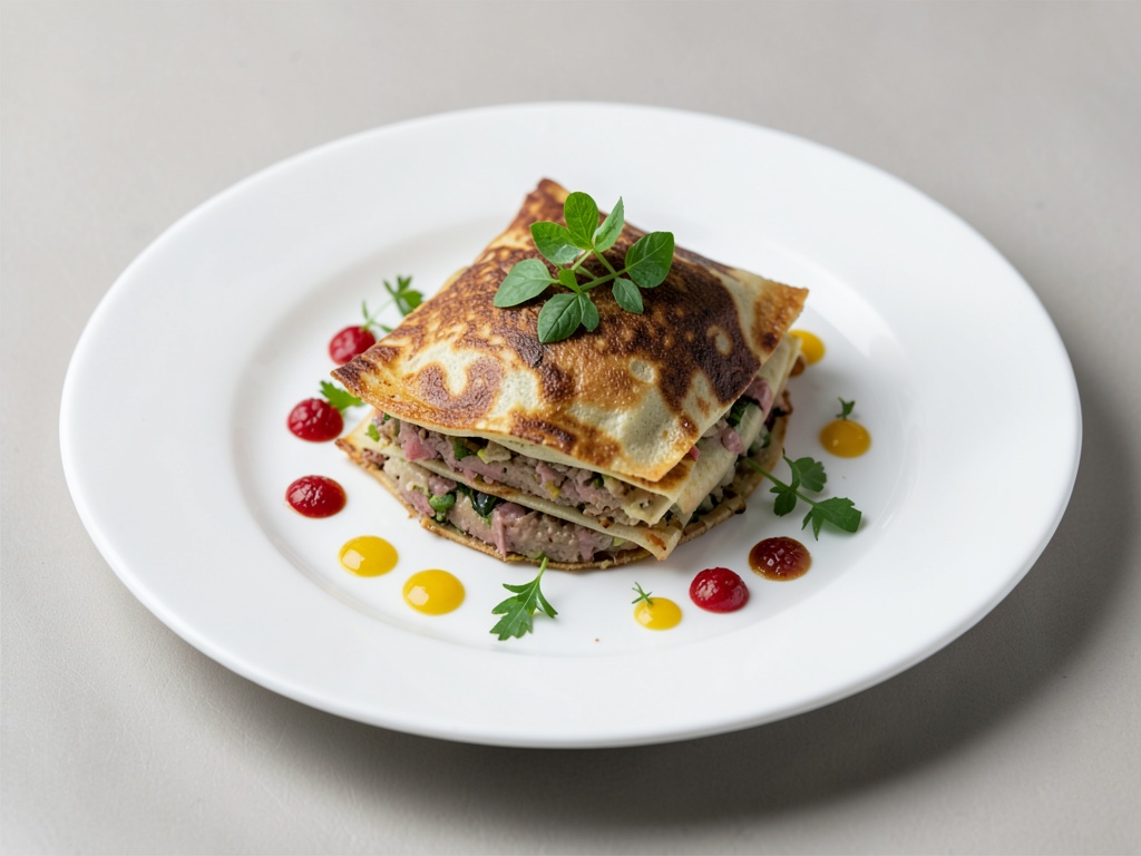 Feuilletée Crêpe mit Kern