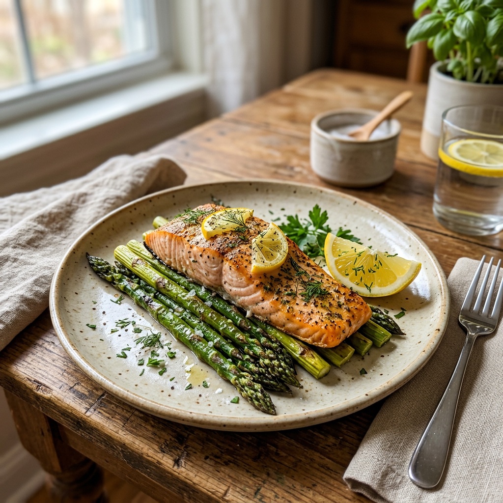Ofen-Lachs mit Spargel