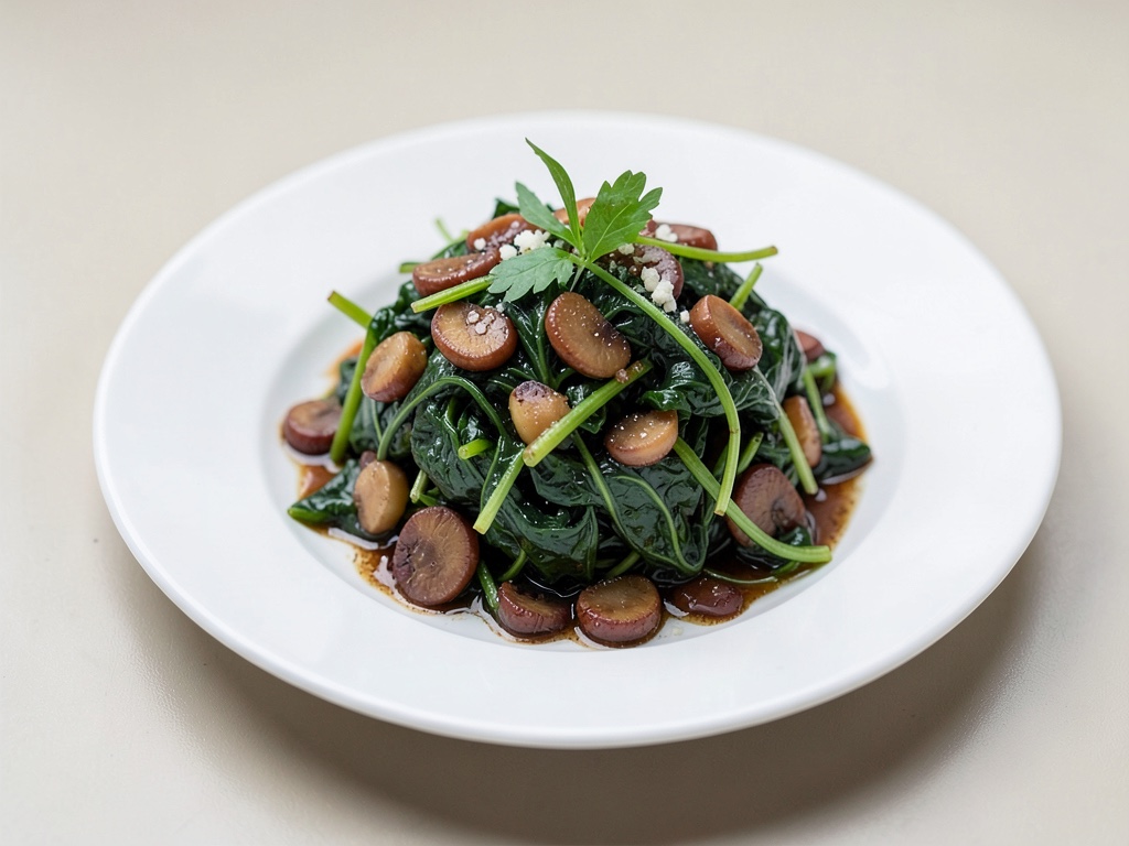 Insalata di castagne e spinaci con bhotos