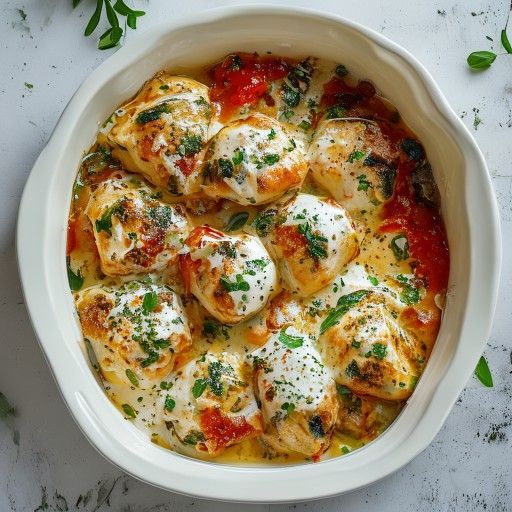 Hähnchen-Parmesan-Cannelloni mit Spinatfüllung