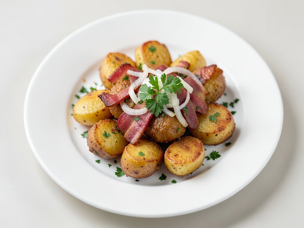 Gebratene Kartoffeln mit Speck