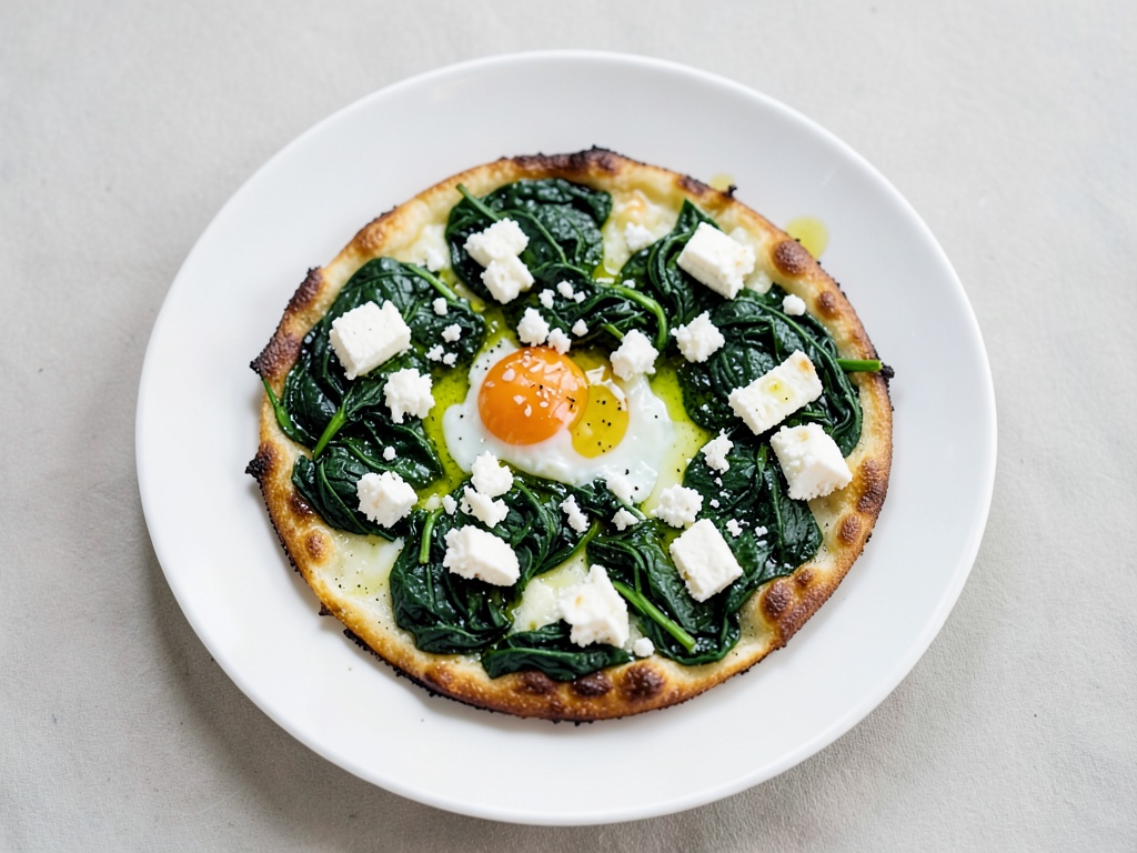 Frittata con espinacas y queso feta