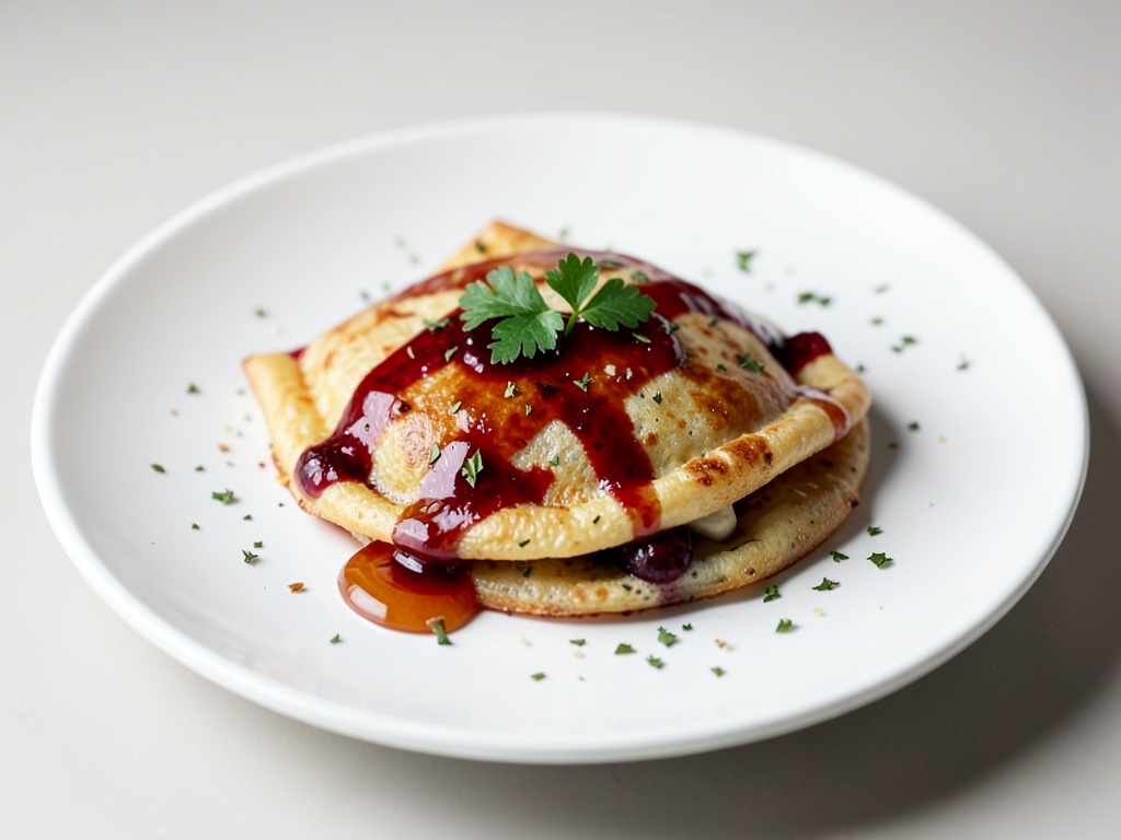 Crêpes de Quark con Arándanos Rojos y Miel