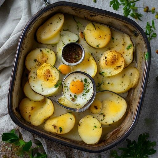 Sartén gallega de patatas con huevo