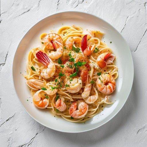 Garnelen-Sahne-Pasta mit Chili