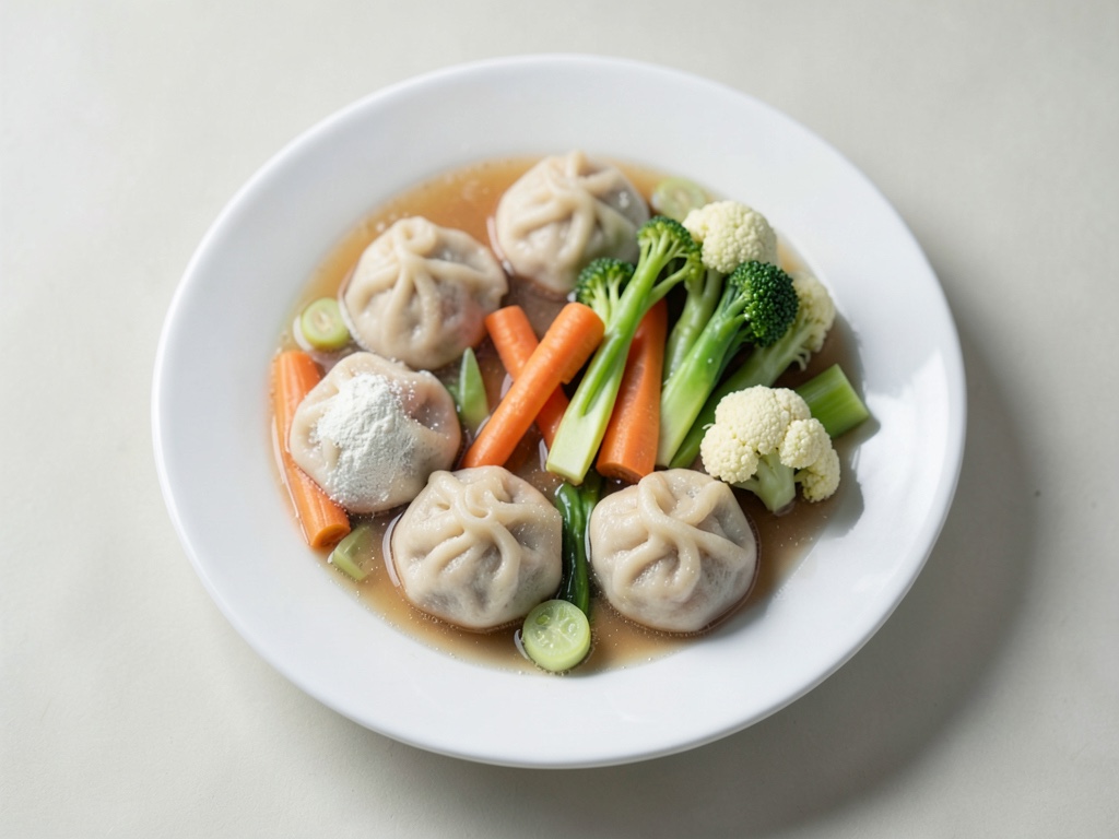 Gedämpfte Baozi mit Gemüse