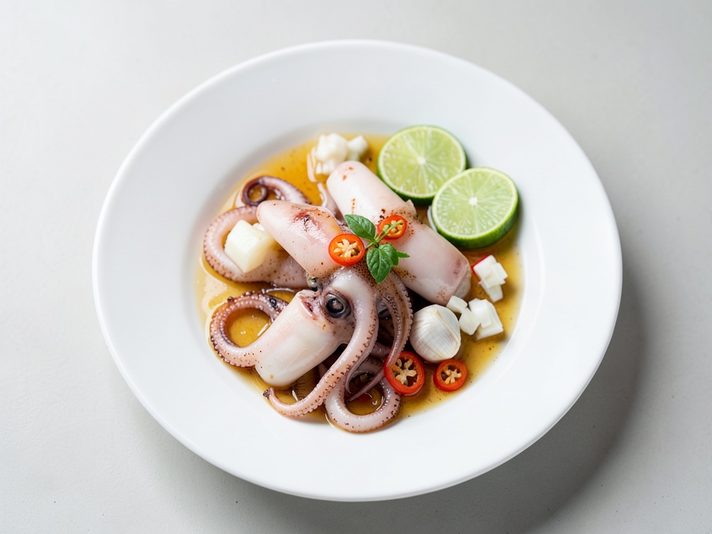 Gegrillte Tintenfische mit Limette