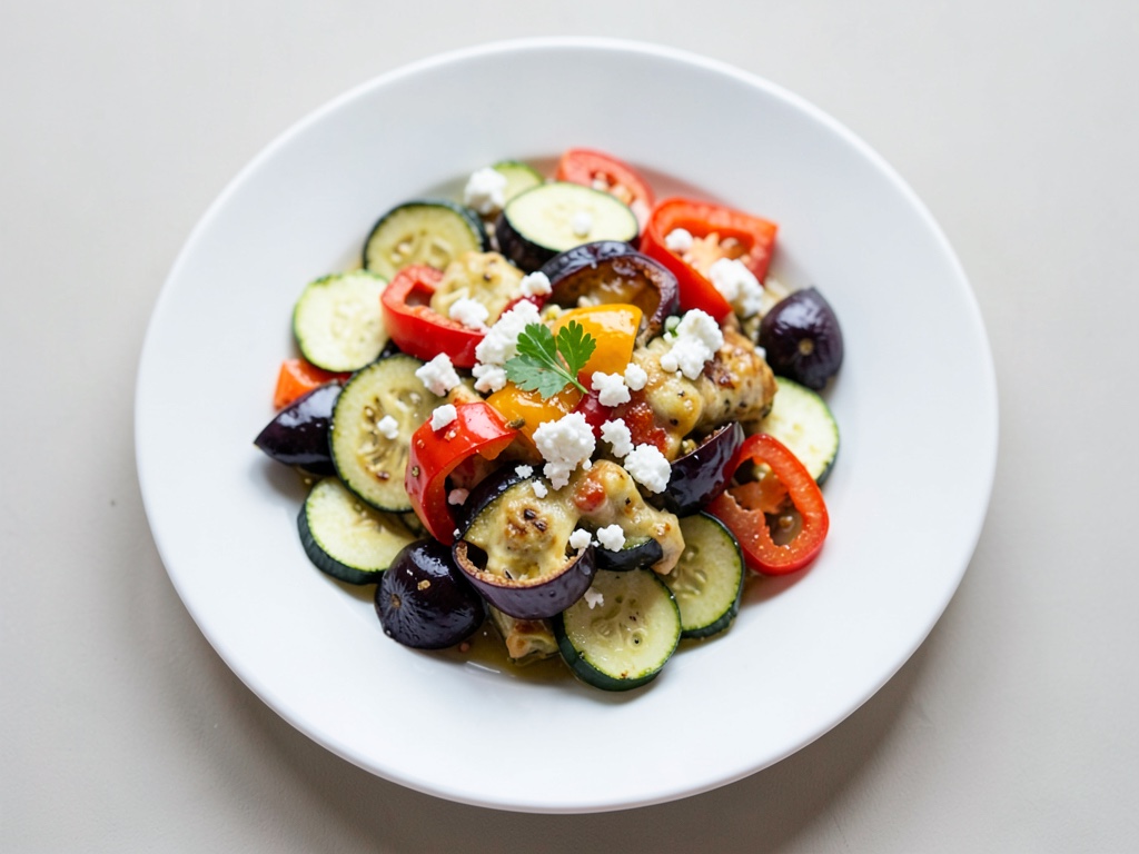 Gemüse- und Feta-Auflauf