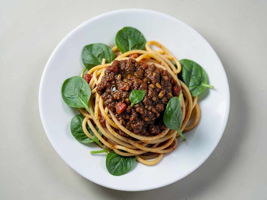 Gochujang-Pasta mit Spinat