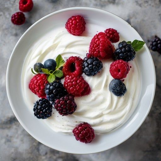 Griechischer Joghurt mit Beeren