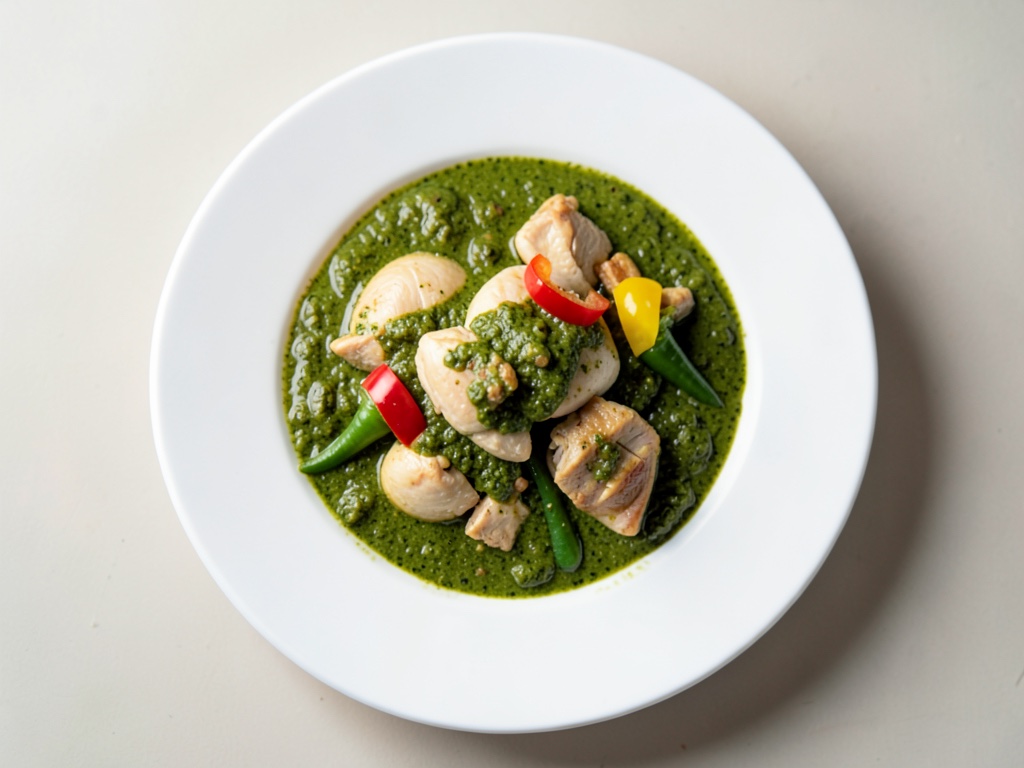 Grünes Thai-Curry mit Hühnchen