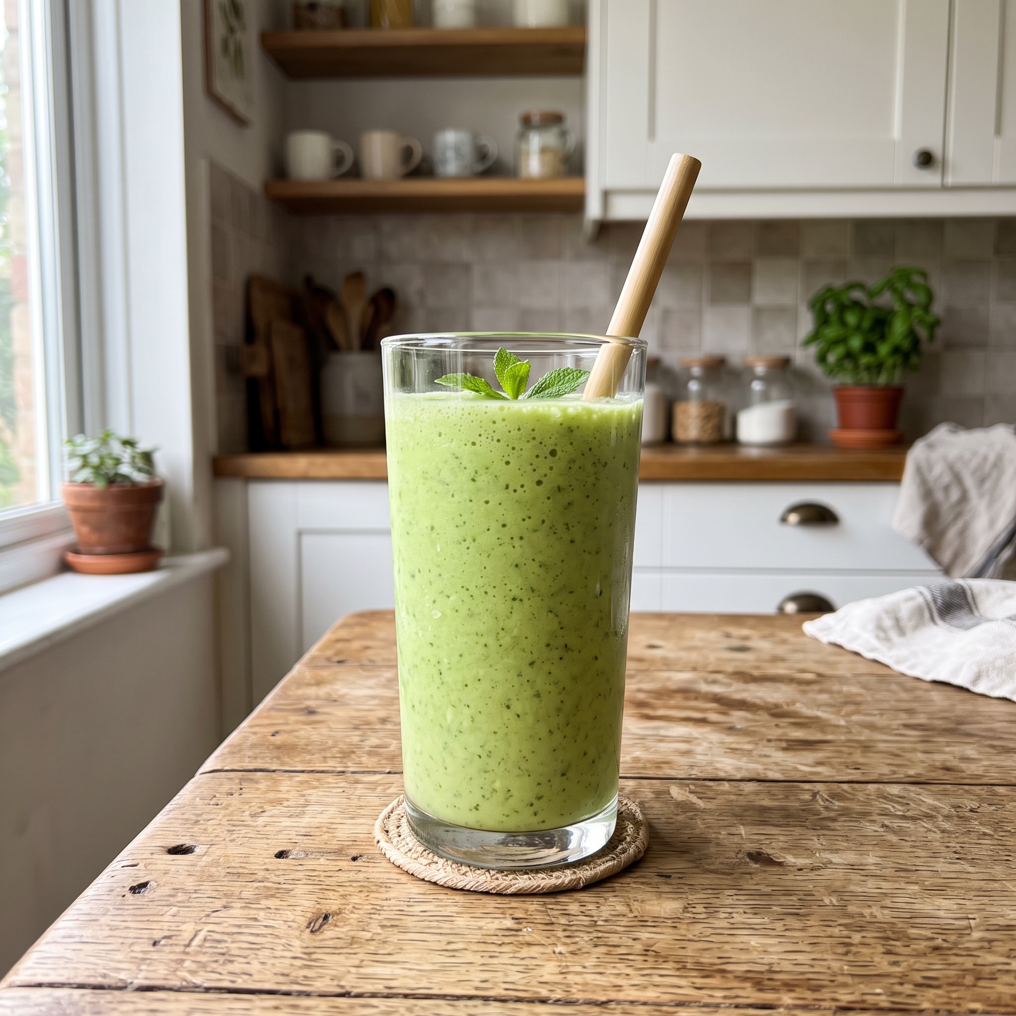 Leichter grüner Smoothie für Anfänger