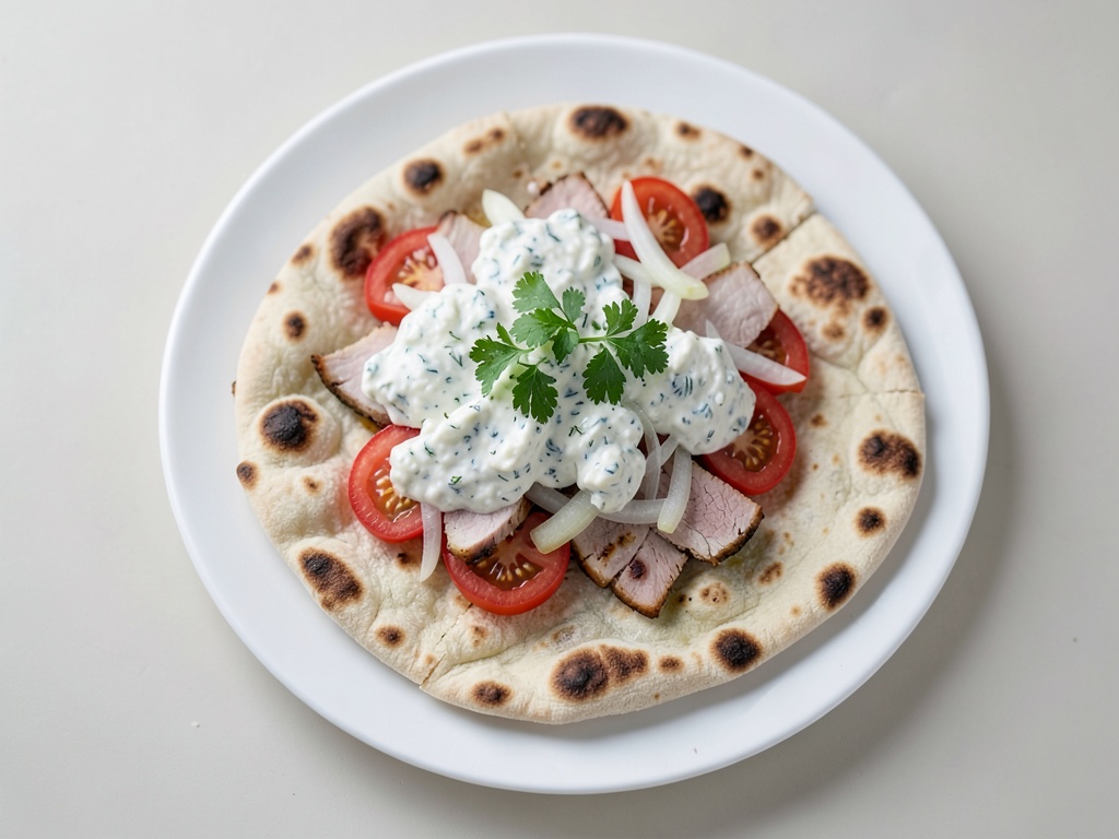 Gyros-Pita mit Tzatziki