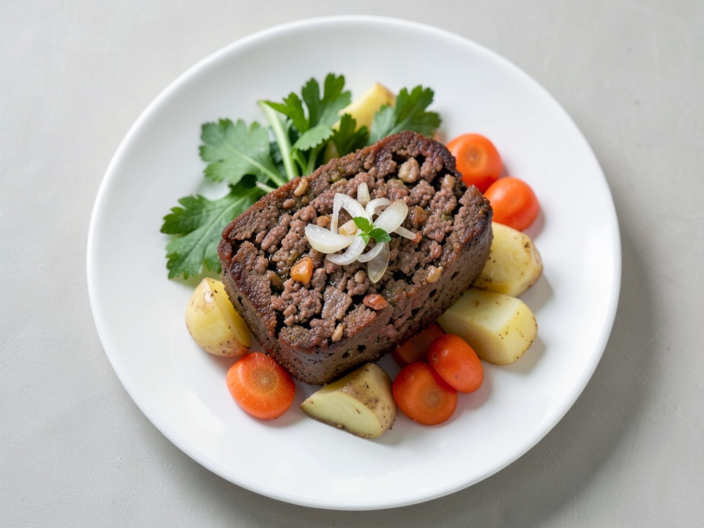 Hackbraten mit Gemüse