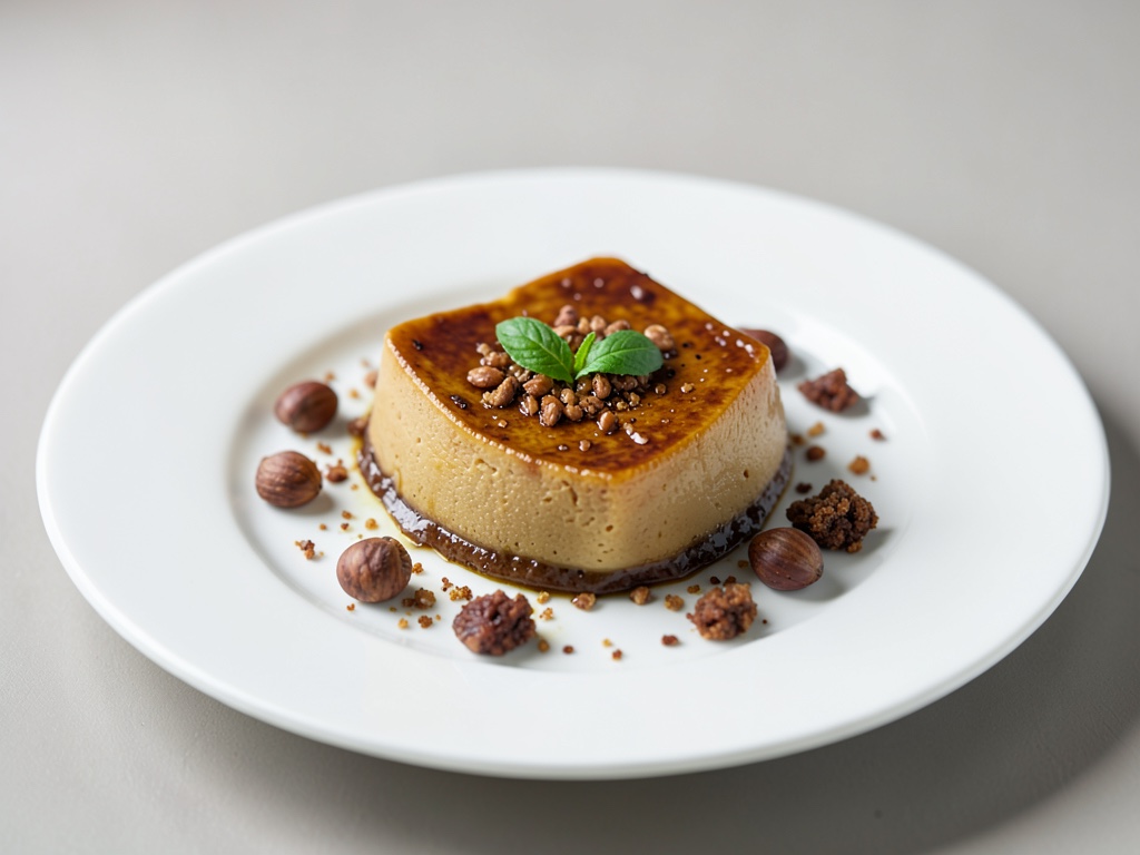 Haselnuss-Fondant-Flan