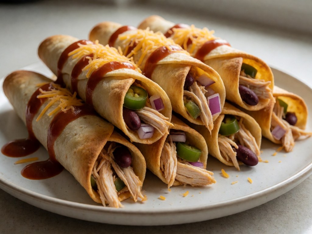 Knusprige Hähnchen-Taquitos aus der Heißluftfritteuse