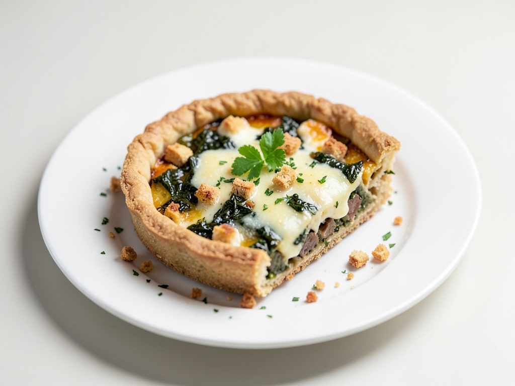 Herzhaftes Kräuter-Käse-Tarte mit Fleischtropfen