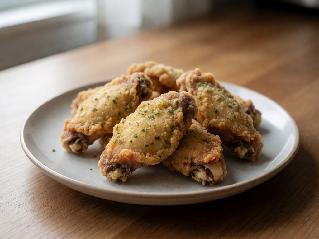 Gebratene Hähnchenschüsse mit Kräuterkruste in der Heißluftfritteuse
