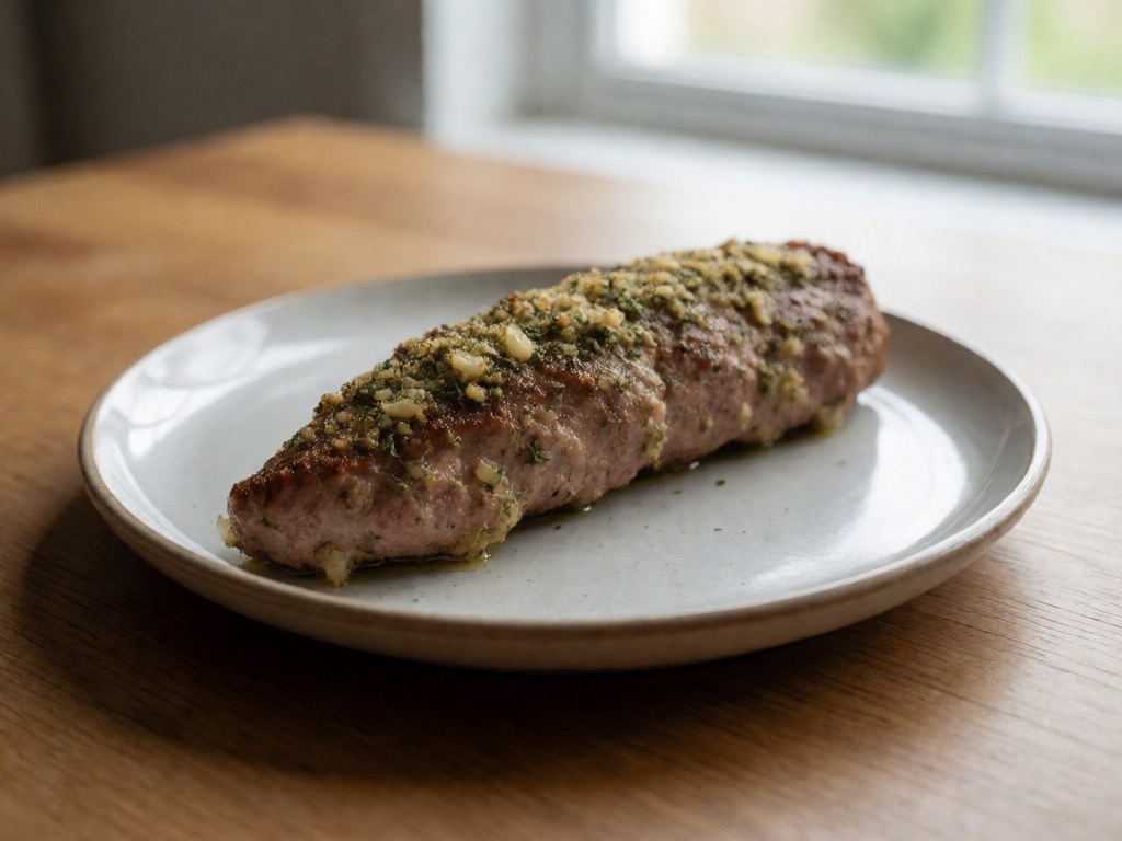 Schweinefilet mit Kräuterkruste aus der Heißluftfritteuse