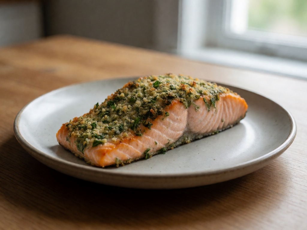 Lachsfilet mit Kräuterkruste im Airfryer