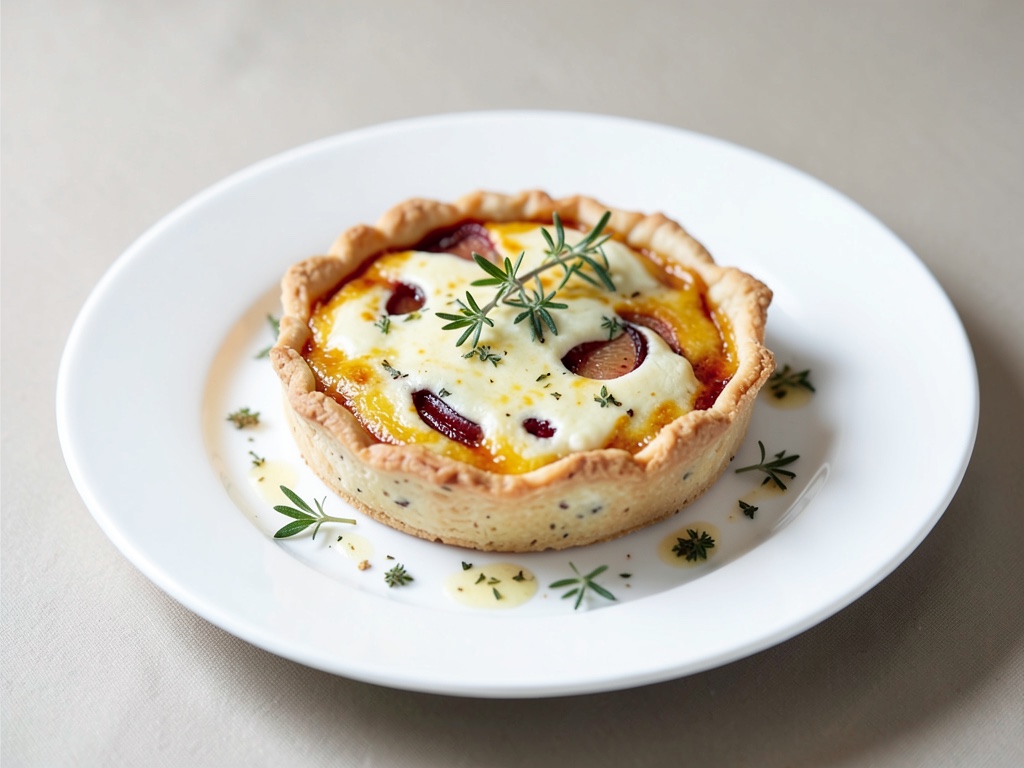 Torta salata di mele e brie con timo