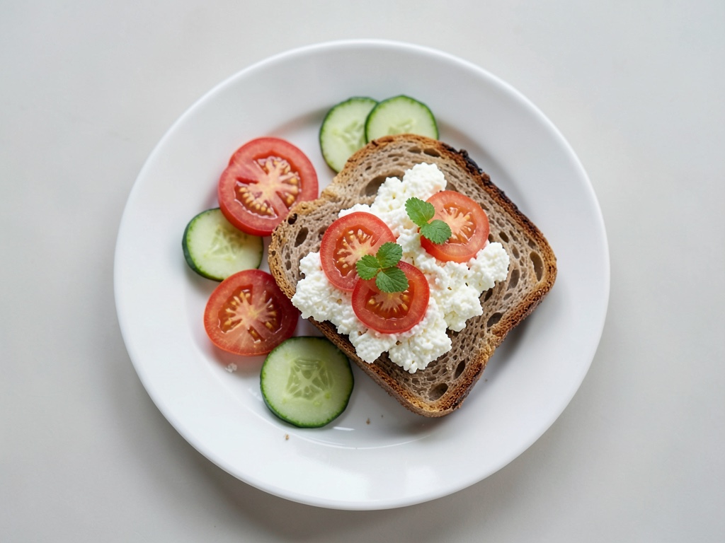Herzhafter Cottage-Cheese-Toast