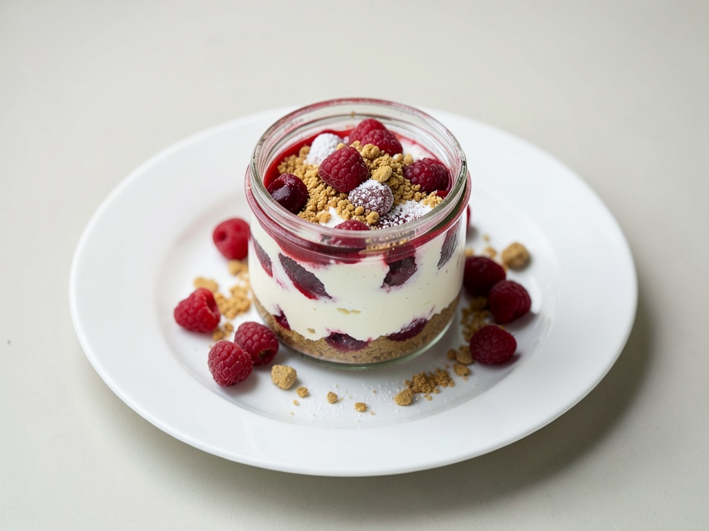 Himbeer-Cheesecake im Glas
