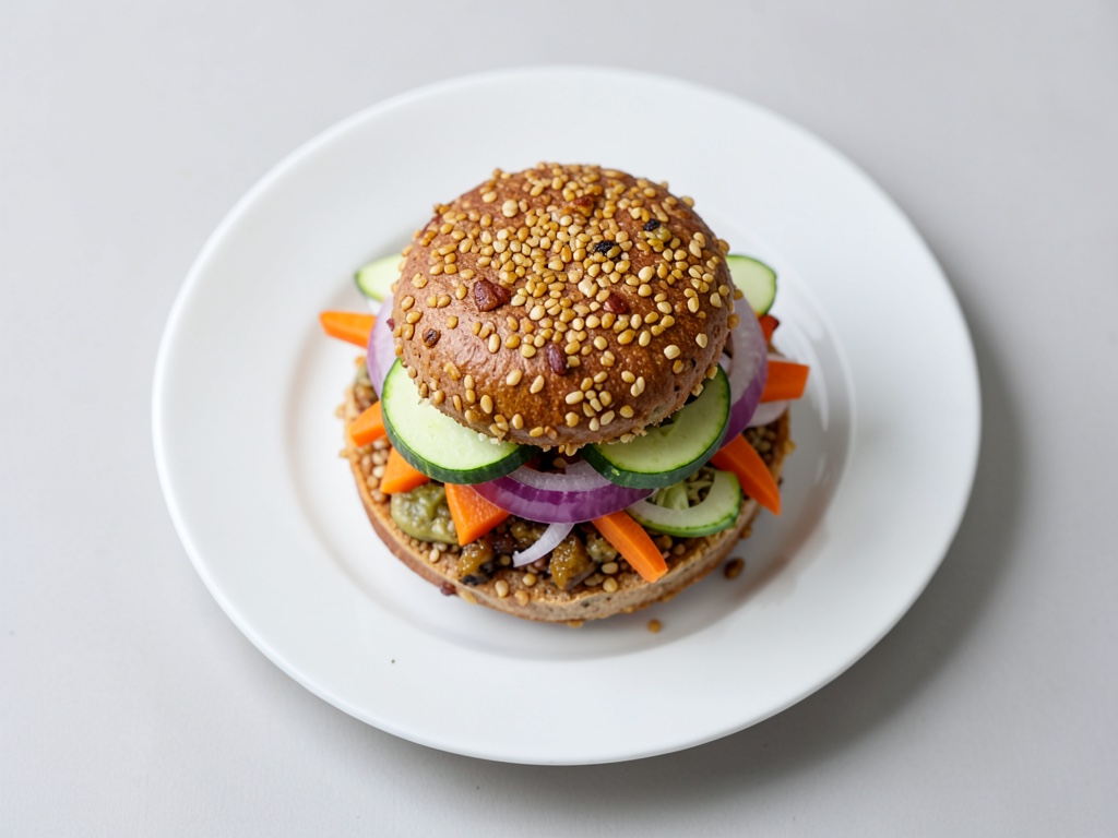 Hirse-Burger mit Gemüse
