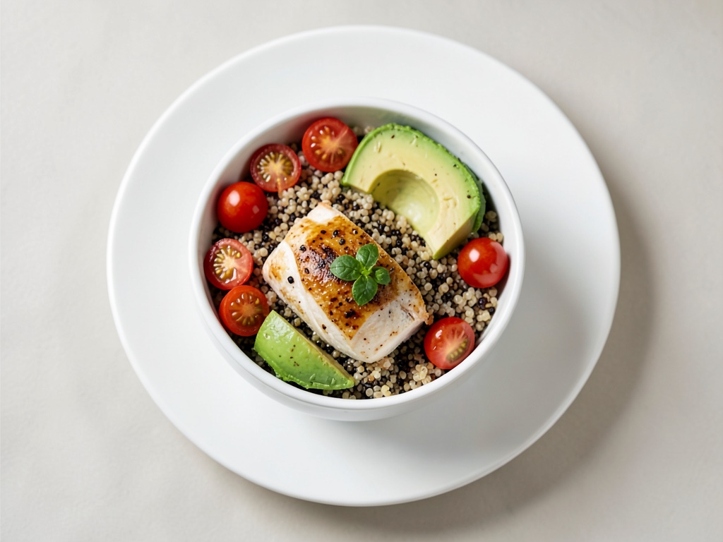 Hühnchen-Bowl mit Quinoa und Avocado