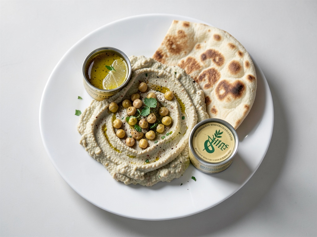 Hummus mit warmer Pita
