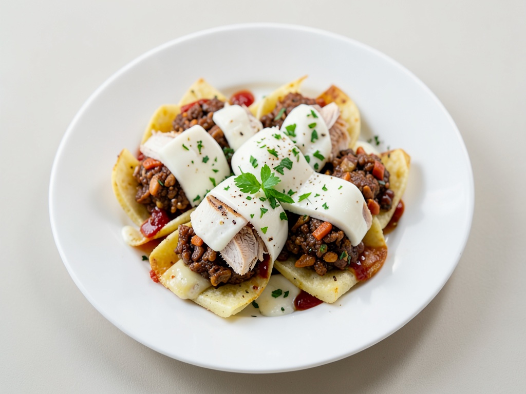 Shawarma Nachos mit Hühnchen und Halloumi