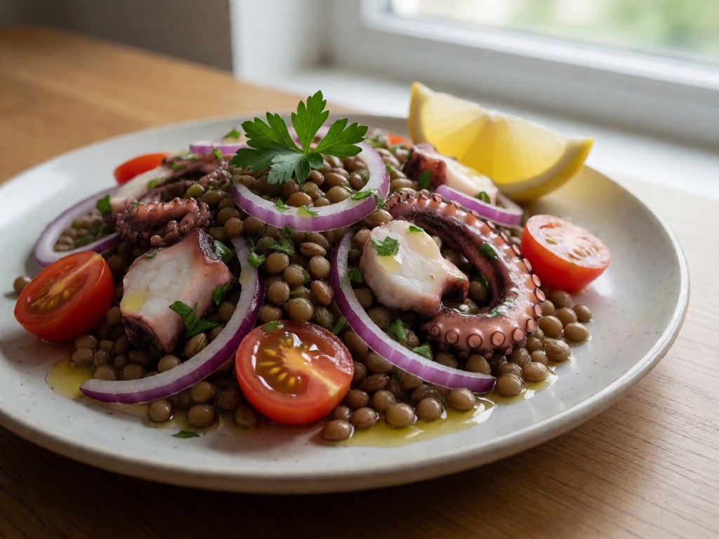 Leichte Linsen-Octopus-Salat (Küchlein-Art)