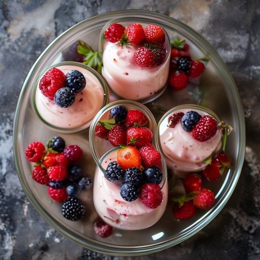 Sofortige Beeren-Panna Cotta