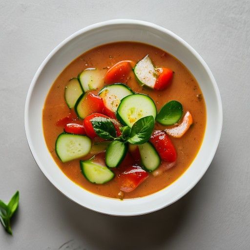 Sopa fría de tomate y cacahuete