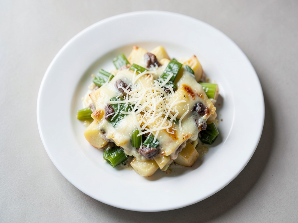 Käse-Lauch-Auflauf