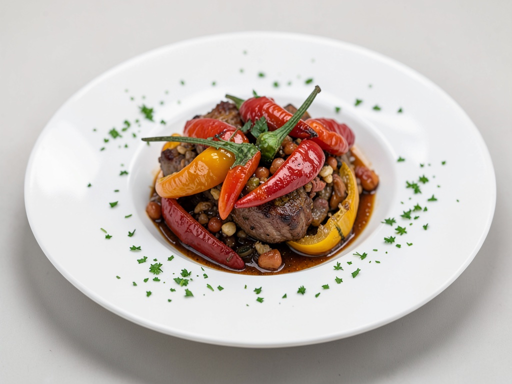 Katalanische Paprika mit Fleischfüllung