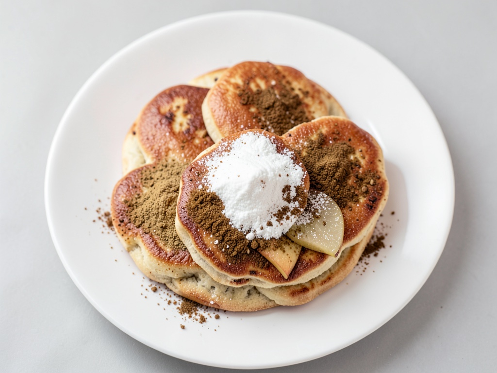 Waffle vegane di mele e cannella